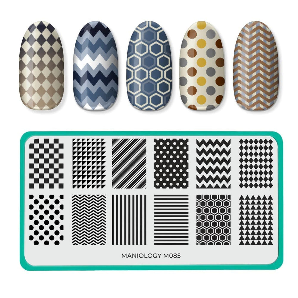Patterns XL: Walk the Line (m085) - Nail Stamping Plate