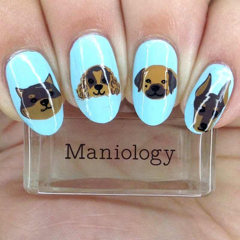  Maniology Best in Show Dog-Themed Nail Stamping Starter Kit  (Plate, Polish, Top Coat, Stamper and Scraper Card) : Beauty & Personal Care