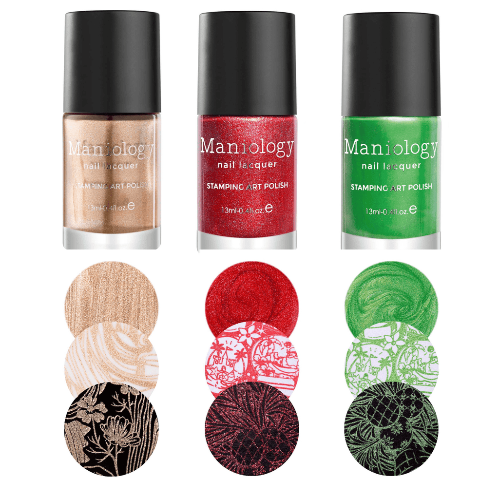 Perfect Trio Fireplace Nail Stamping Polish Set Maniology
