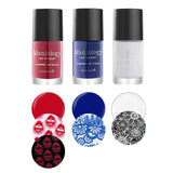 Perfect Trio - 3-piece Independence Day Nail Stamping Polish ﻿Set﻿