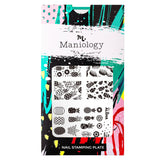 A nail stamping plate with pineapple gummies, sweet and juicy designs for summer by Maniology (m051).