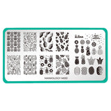 A nail stamping plate with pineapple gummies, sweet and juicy designs for summer by Maniology (m051).