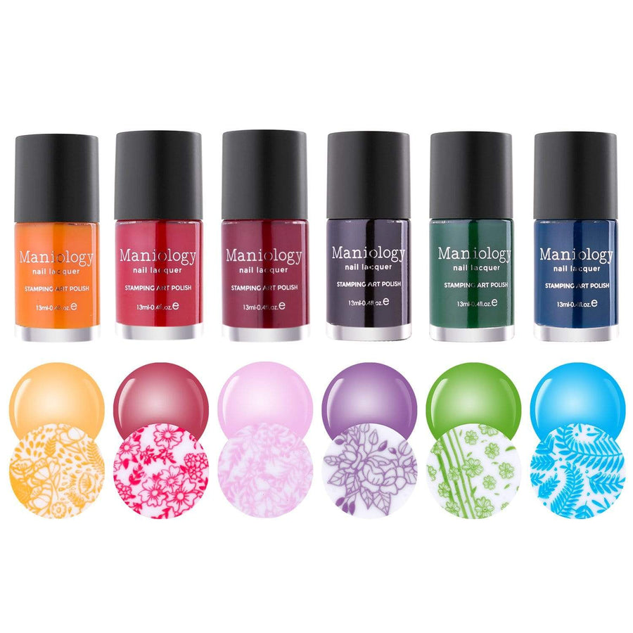 6-Piece Master Set Sheer Tint Stamping Polish from Rainbow Splash collection.