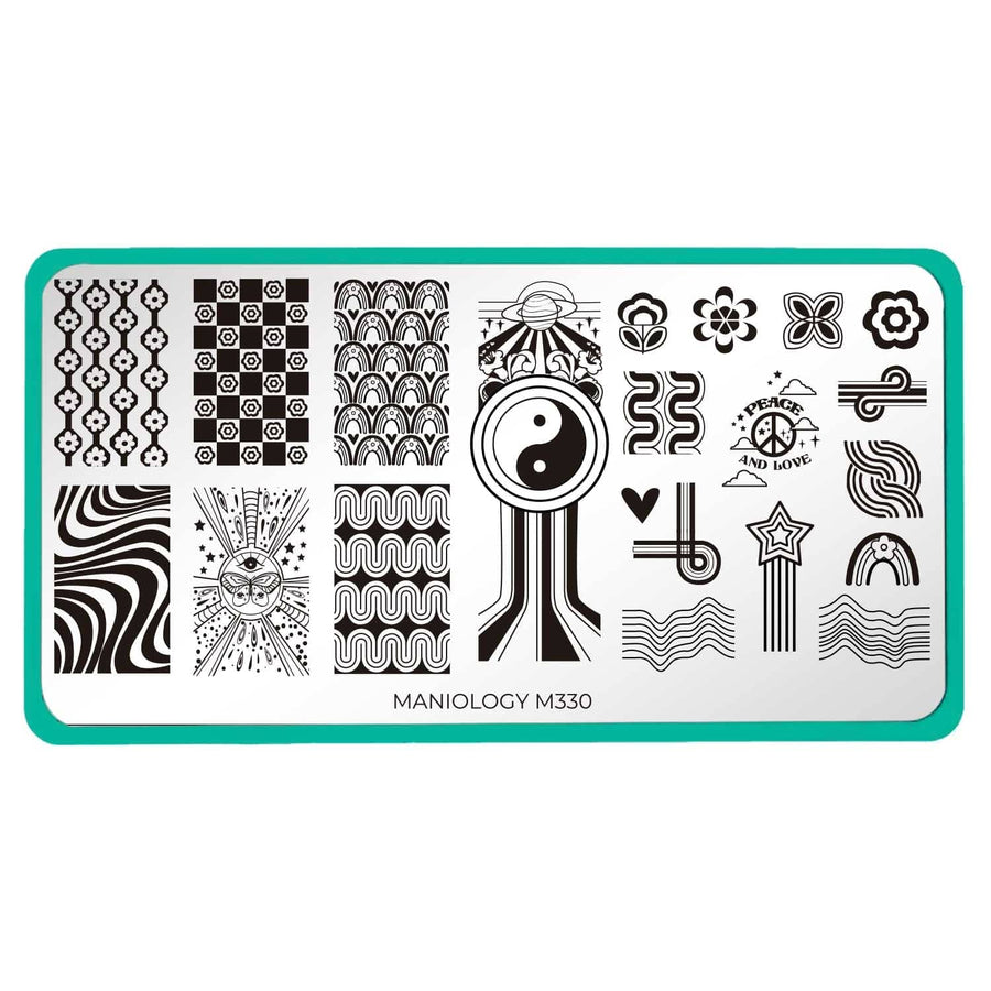 Retro Lover (M330) - Nail Stamping Plate