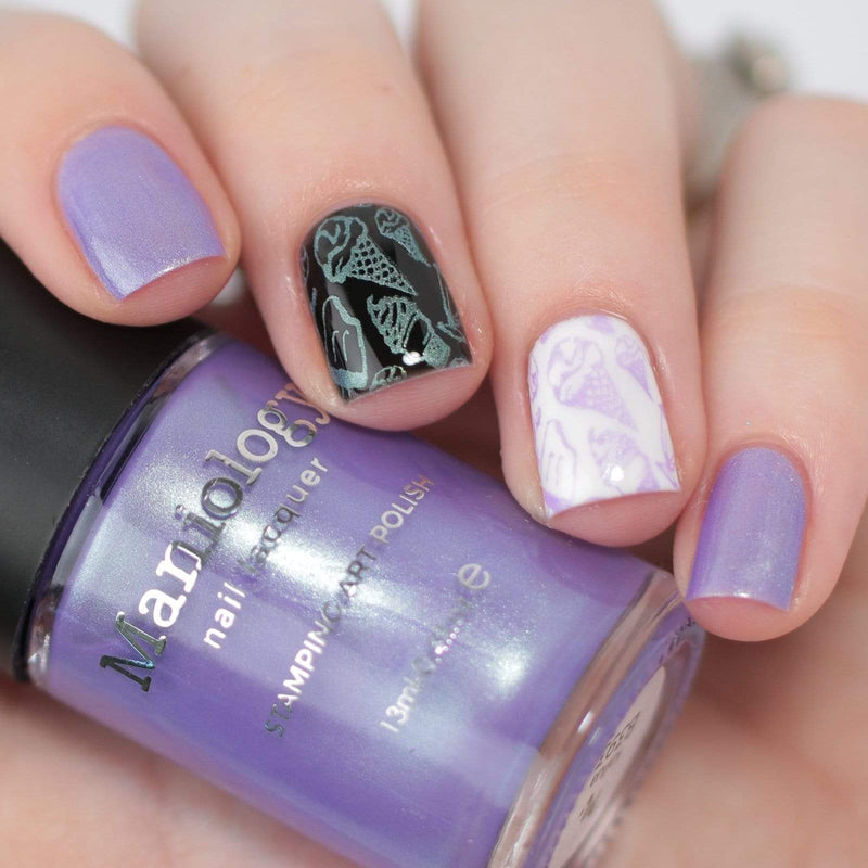 Prairie Beauty: NAIL ART: Purple Pastel Reverse Stamped Easter Nails