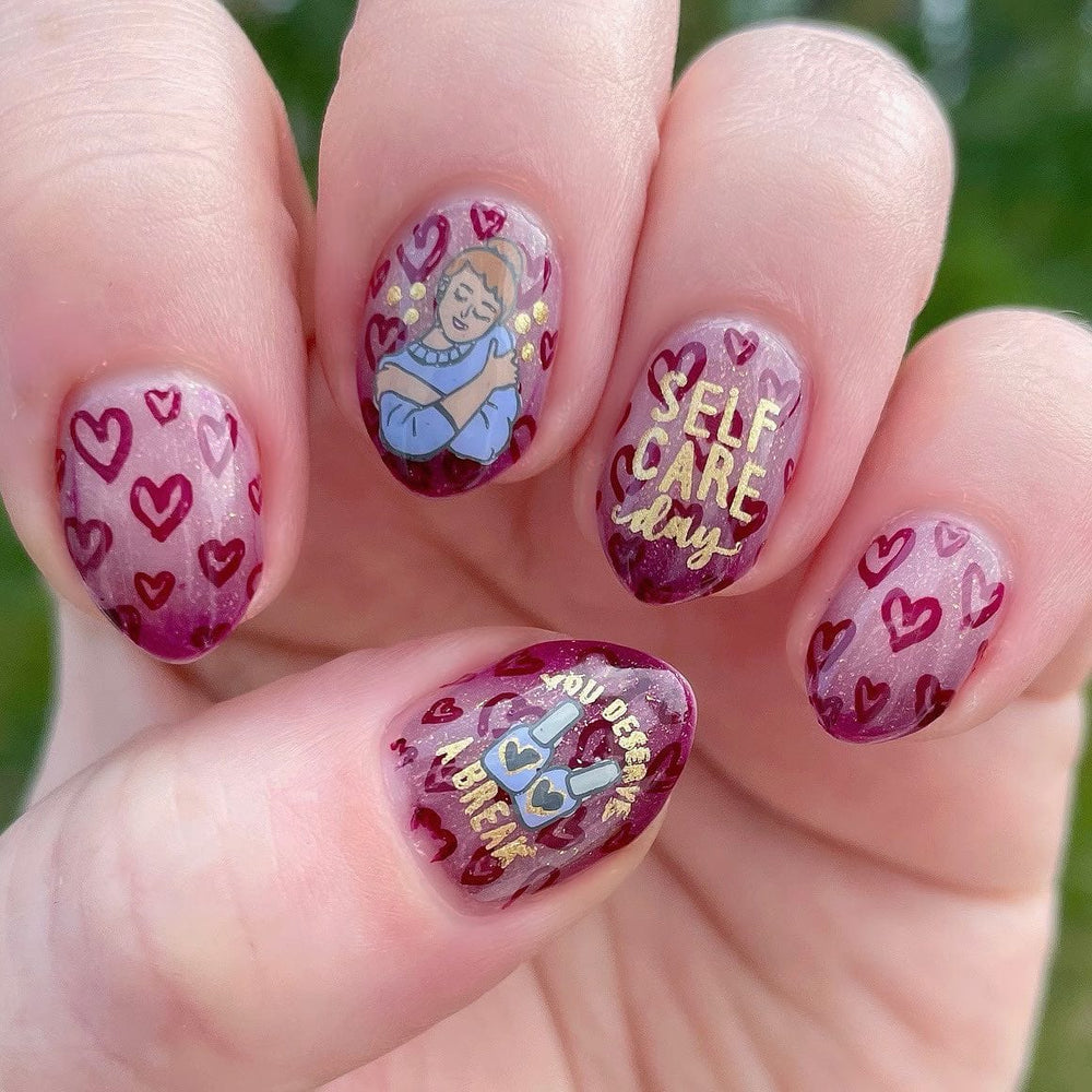 Self Love (M266) - Nail Stamping Plate