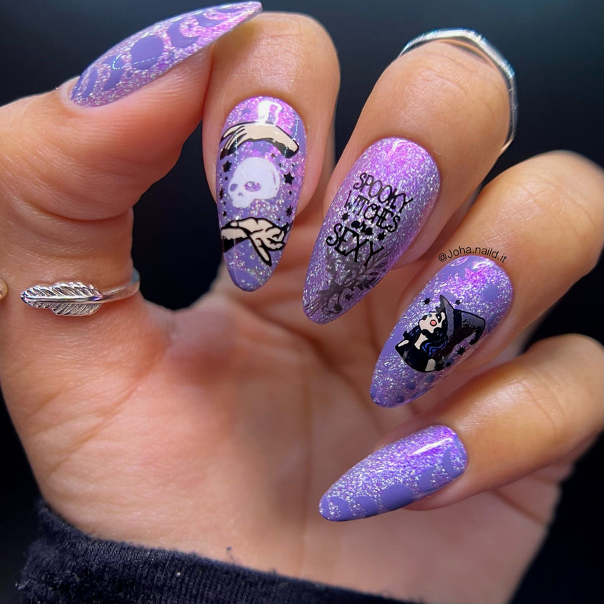 Shadowy Halloween (M312-M316) - Set of 5 Nail Stamping Plates