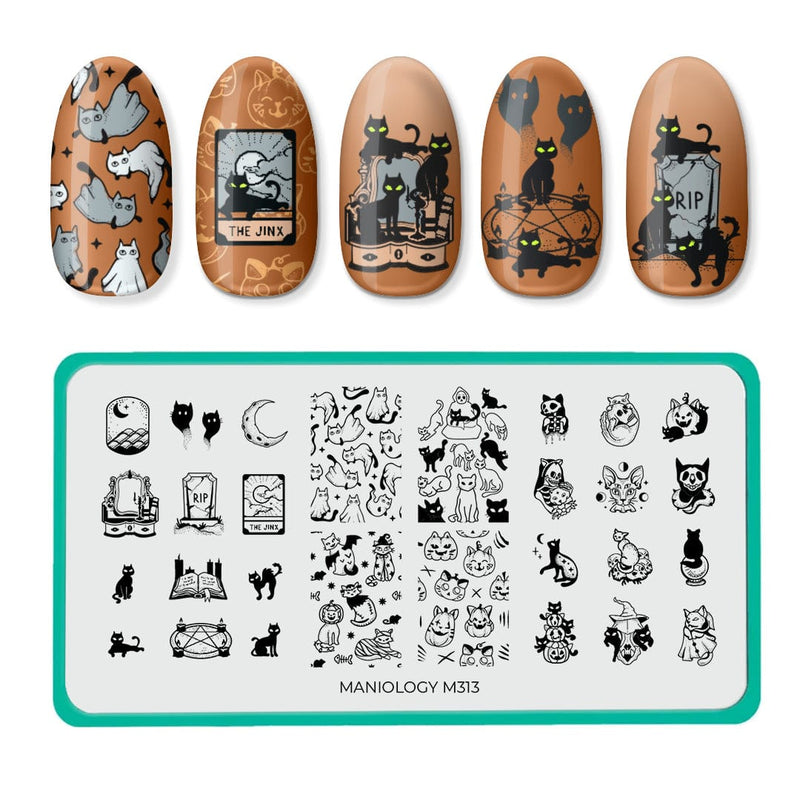 Shadowy Halloween Nail Stamping Plates Set