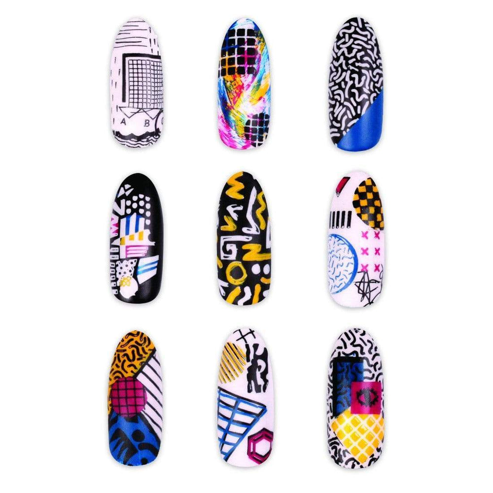  Manicured nail art tips with Shape Nouveau: Off the Grid designs by Maniology (BM-XL505).