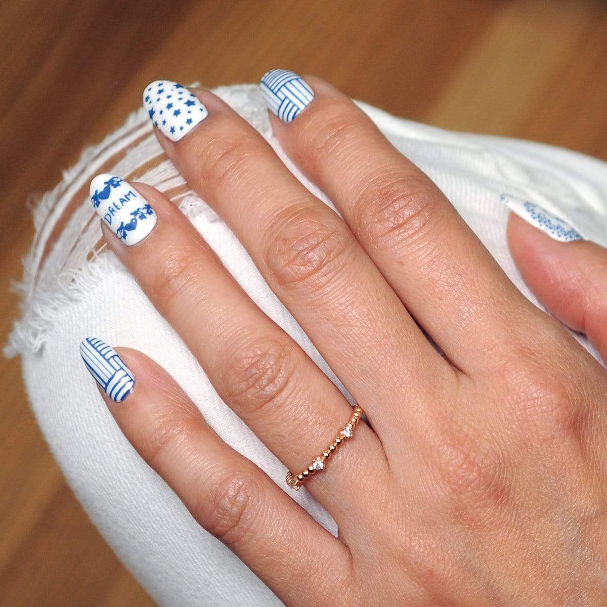 Simply Classic Nail Stamping Starter Kit with Blue Polish