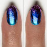 An image of a nail with  Maniology's  No Smudge Top coat.