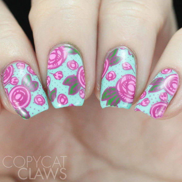 Bunny Hop Spring Occasions Nail Stamping Plate | Maniology
