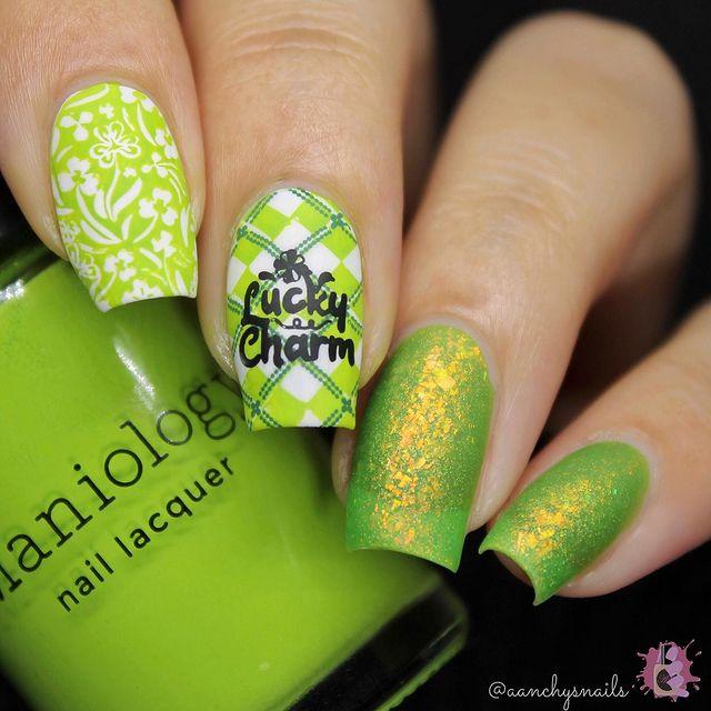 THE CLOVER Nail Set Saint Patrick's Day Nails Luxury Press on Nailshand  Painted Green Nailscustom Gel Polishglue on Nailsgift for Her - Etsy