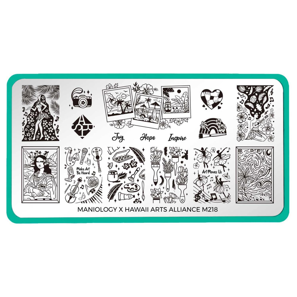 A nail stamping plate that lets you express your love for all the arts while supporting an amazing charitable organization by Maniology (m218).