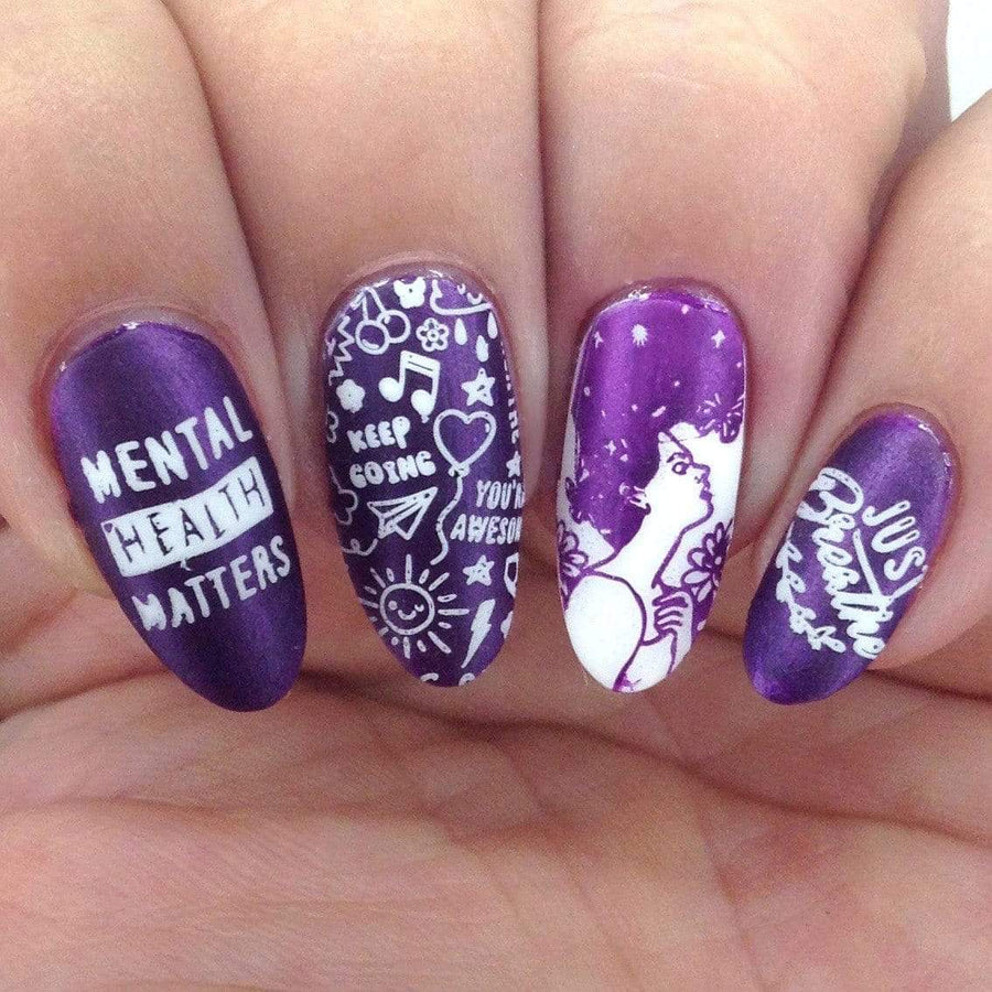 Stamp for a Cause: National Alliance on Mental Illness (m271) - Nail Stamping Plate