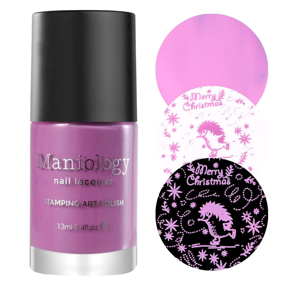 A juicy light purple hue Stamping Polish feauturing a creamy finish for ultra opaque nail art designs from Stocking Stuffer collection Sweet Berry (B310).