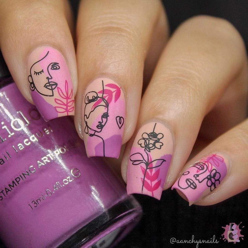 Sweet Berry Dusty Purple Nail Stamping Polish