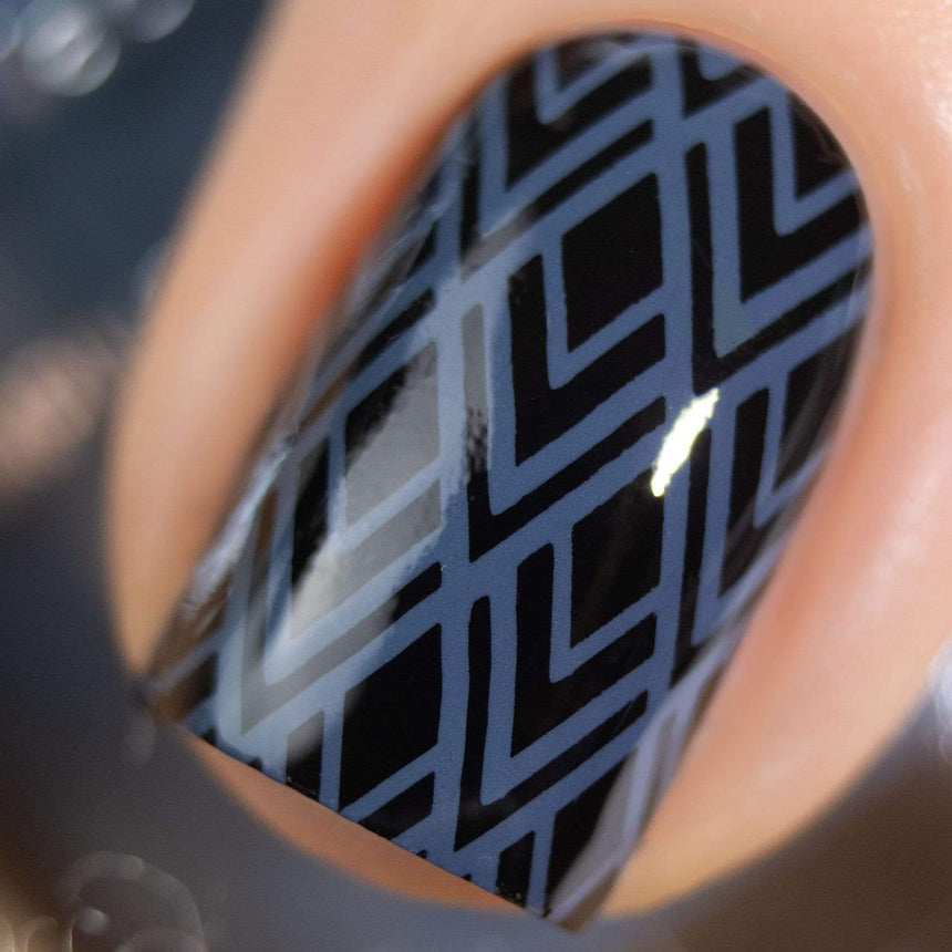 Winter's Kiss (B314) - Navy Blue Stamping Polish