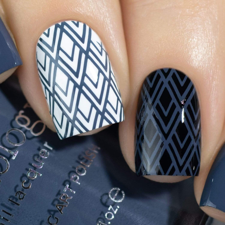 Winter's Kiss (B314) - Navy Blue Stamping Polish