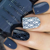 Winter's Kiss (B314) - Navy Blue Stamping Polish