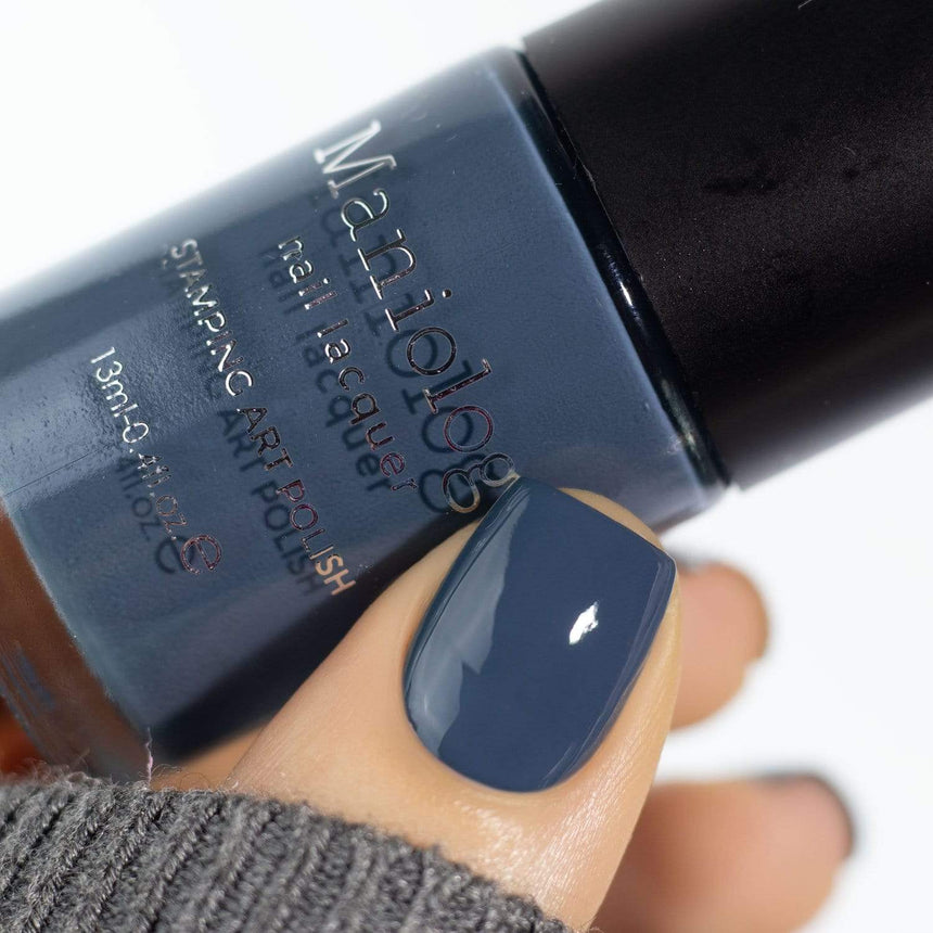 Winter's Kiss (B314) - Navy Blue Stamping Polish