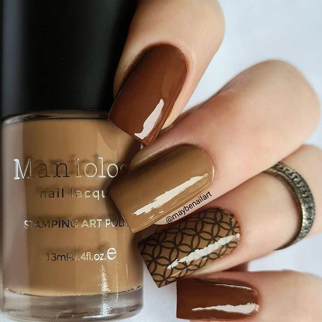 Caramel Light Amber Brown Nail Stamping Polish | Maniology
