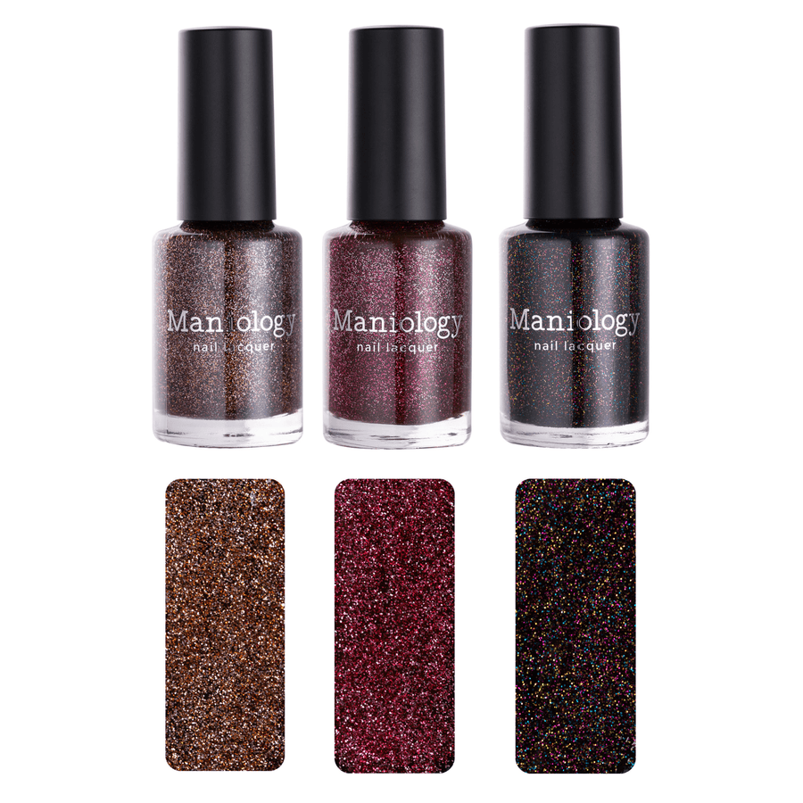 Hollywood Semi Sheer Black Glitter Nail Polish | Maniology