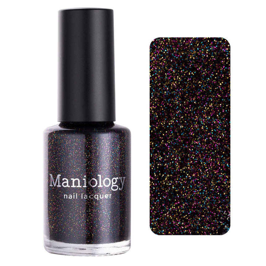 Tinseltown: Hollywood (P142) - Semi Sheer Black with Glitter Nail Polish