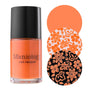 An Orange Cream Stamping Polish from Totally Tubular Collection inspired by Pumpkin Head B254.