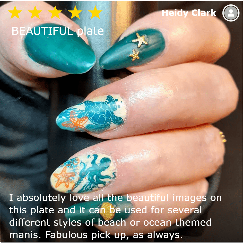 Under the Sea: Coral Reef (m145) - Nail Stamping Plate