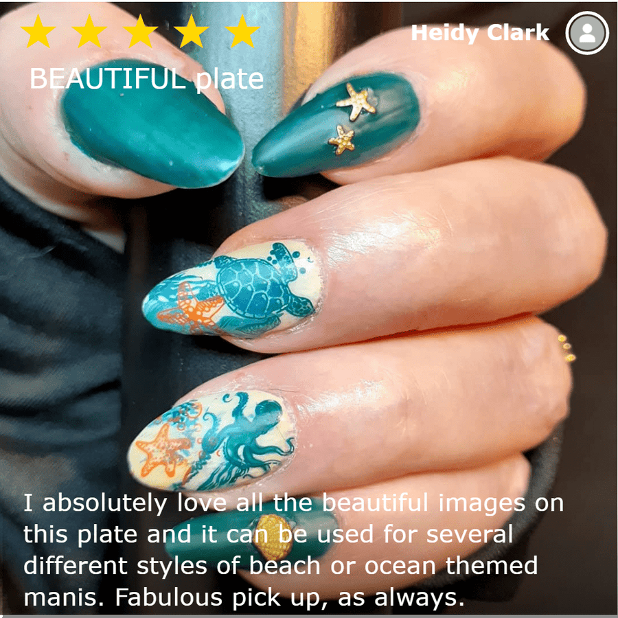 Under the Sea: Coral Reef (m145) - Nail Stamping Plate