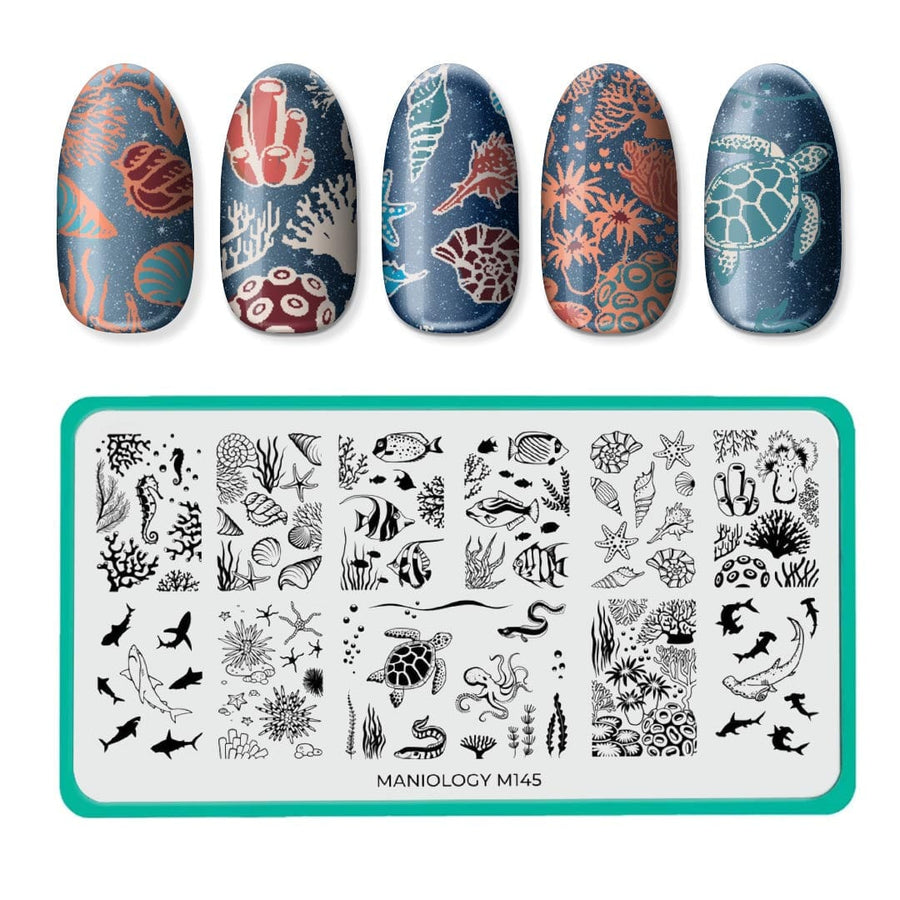 Coral Reef Under The Sea Nail Stamping Plate | Maniology