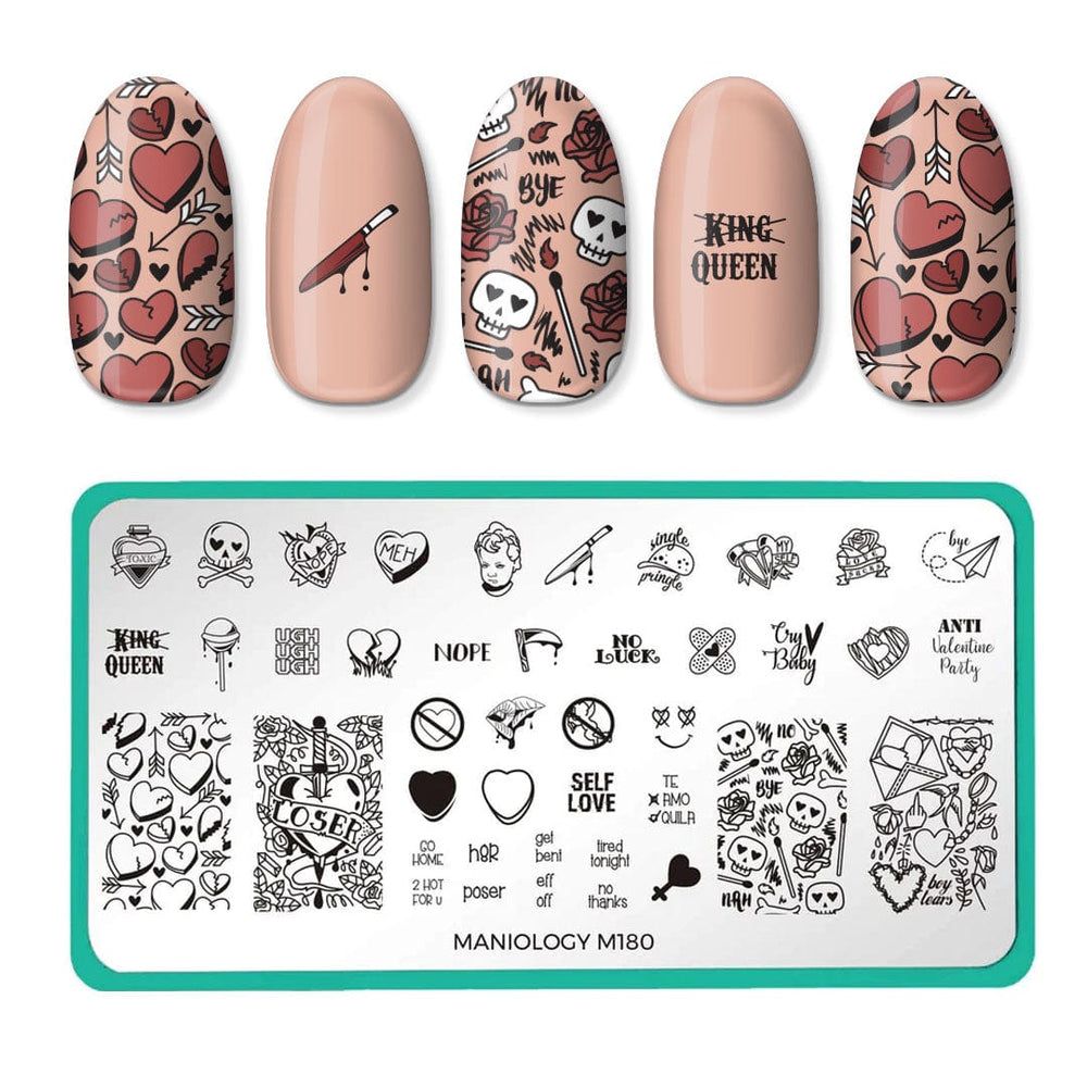 Valentine's Day Occasions: Love Bites (m180) - Nail Stamping Plate
