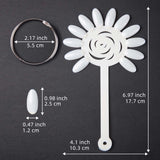 White Polish Swatch Wheels - Set of 10