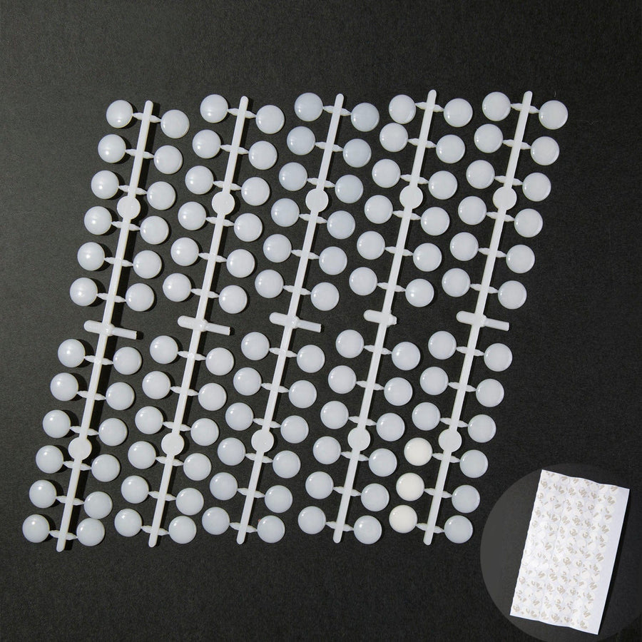 White Self-Adhesive Nail Polish Swatch Dots