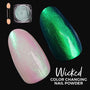 Wicked (NA034) - White/Green Iridescent Powder