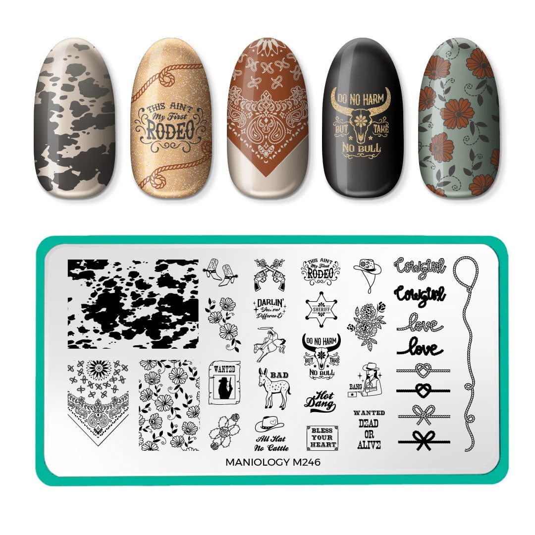 Wild West Nail Stamping Plate | Maniology