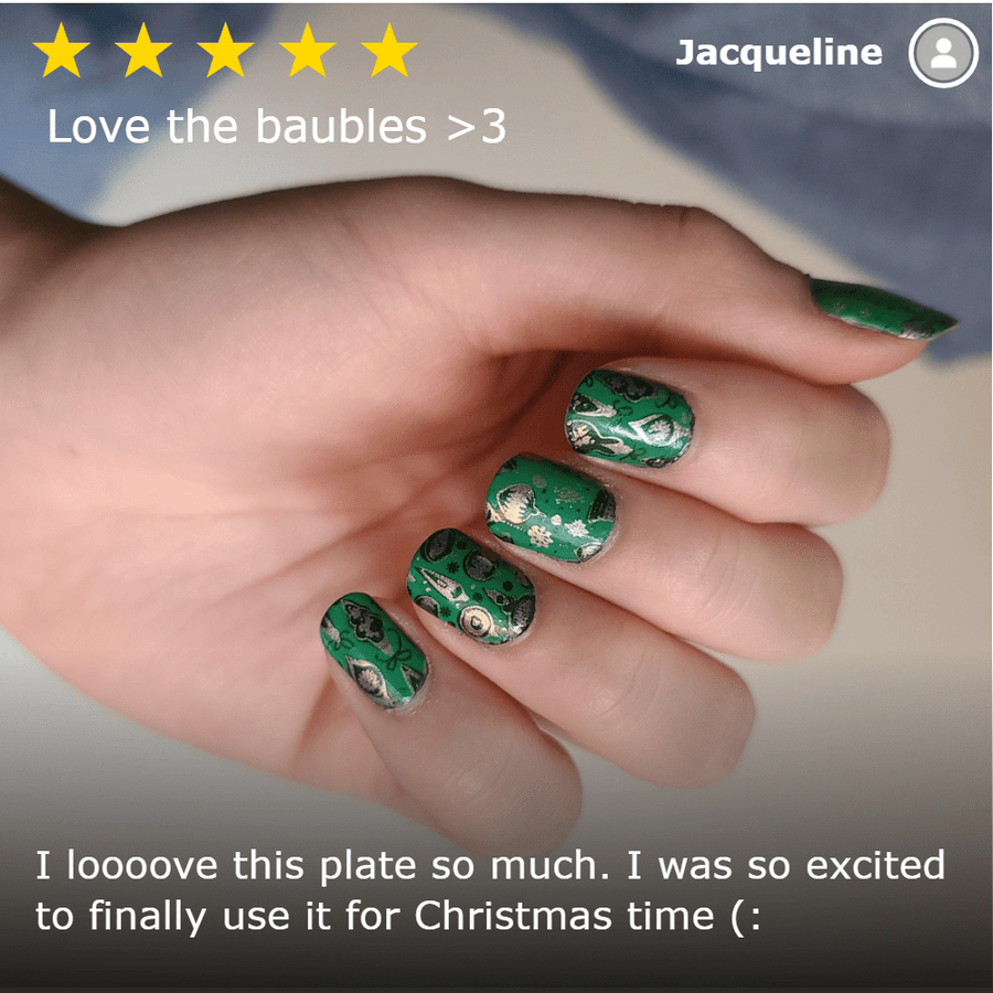 Winter Layers: Christmas Lights (m080) - Nail Stamping Plate