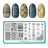 Winter Occasions: Happy Hanukkah (m263) - Nail Stamping Plate