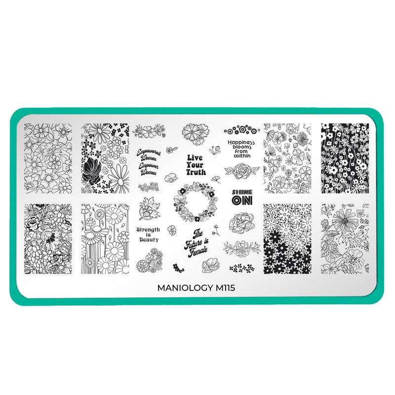 Maniology - Women's Empowerment: M221 Girl Powder Stamping Plate