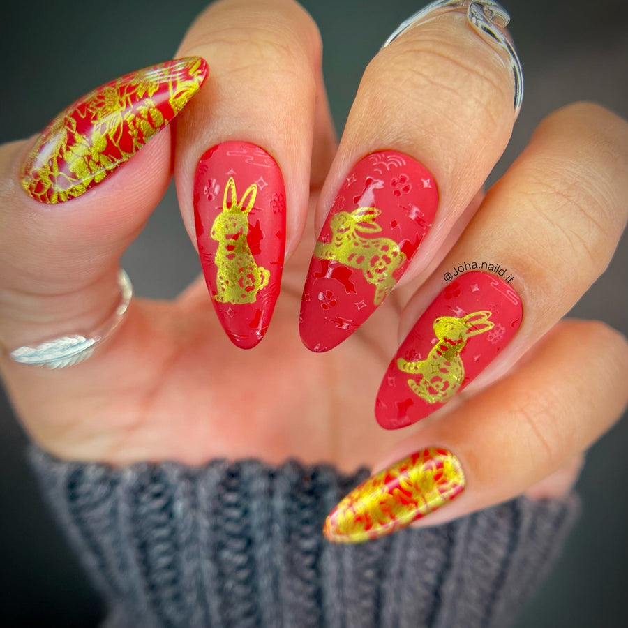 Year of the Rabbit (M344) - Nail Stamping Plate