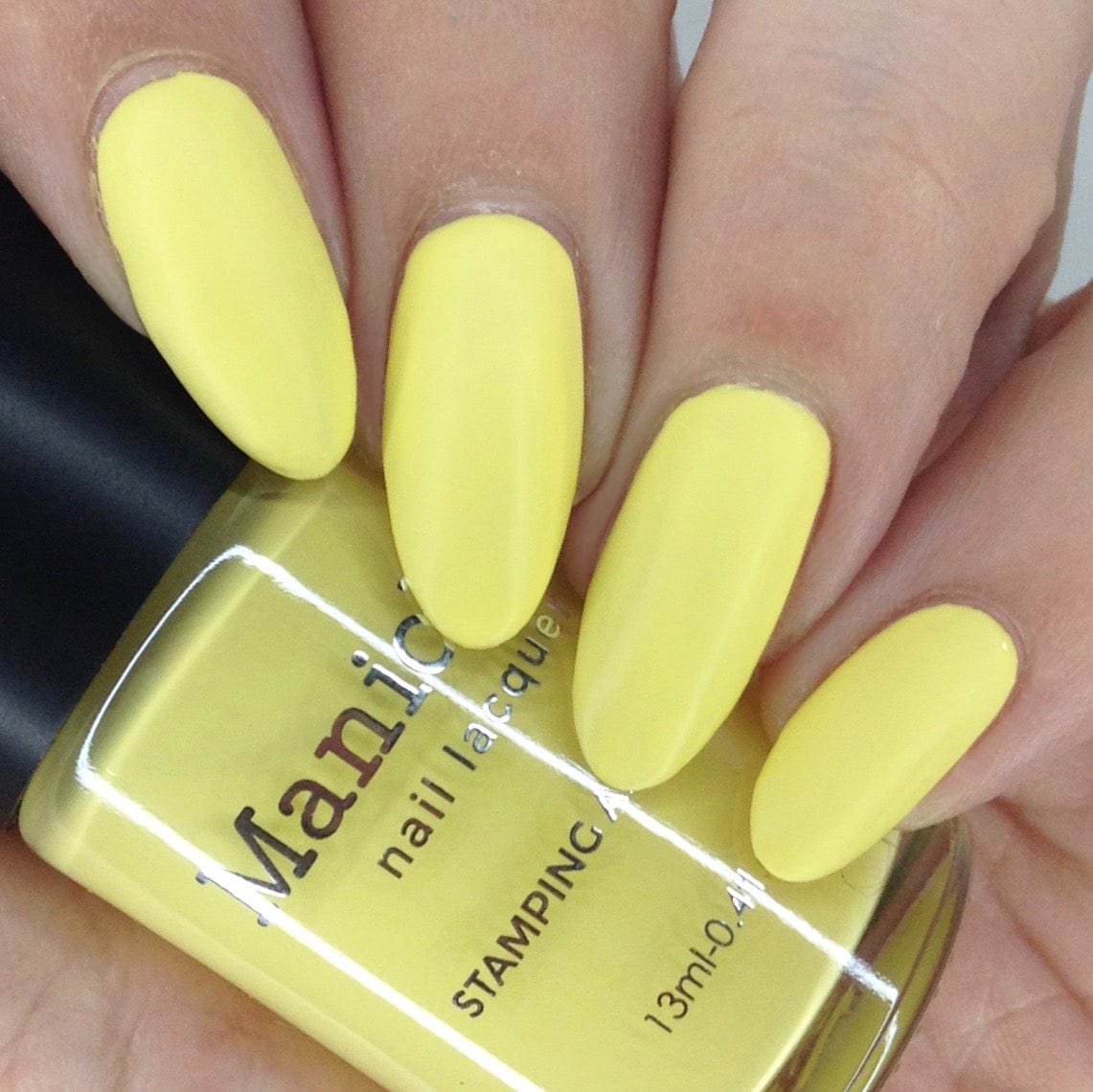 Zinnia Cream Lemon Yellow Stamping Polish | Maniology
