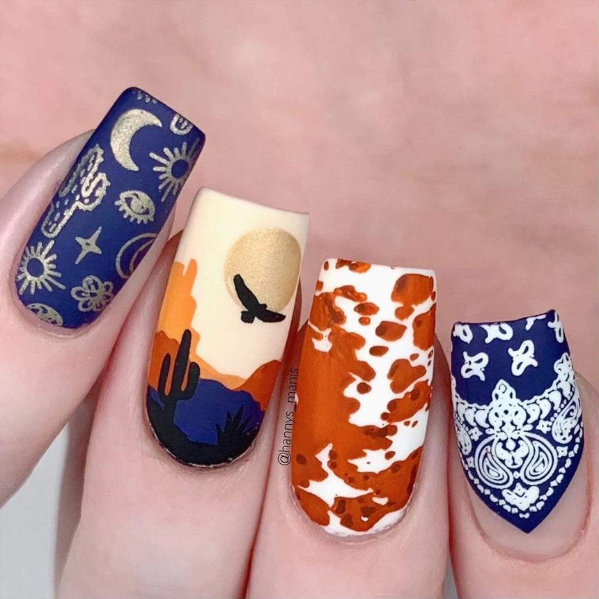 Wild West: Last Rodeo (MXM062) - Nail Stamping Plate