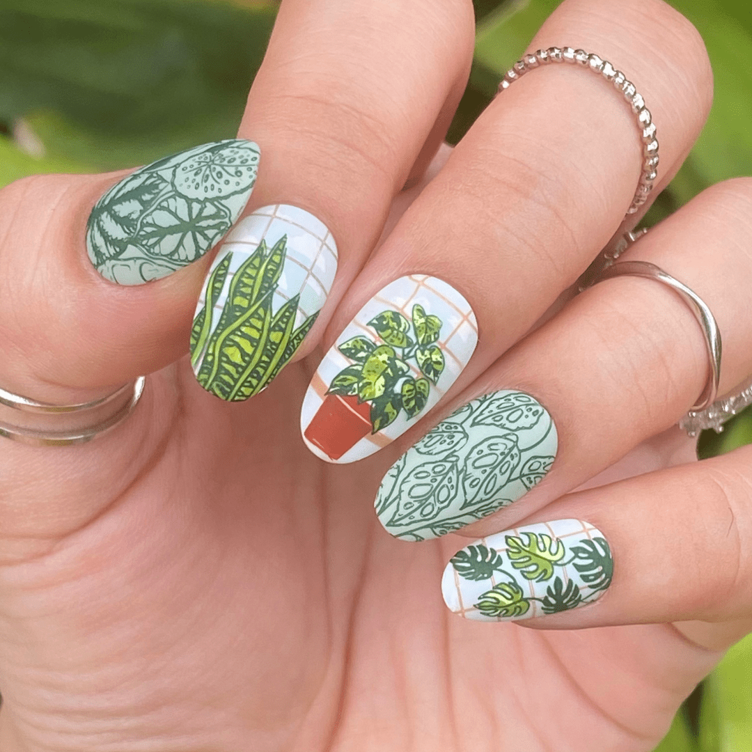 monstera plant nails Plant Lover: Lush Living (MXM086)