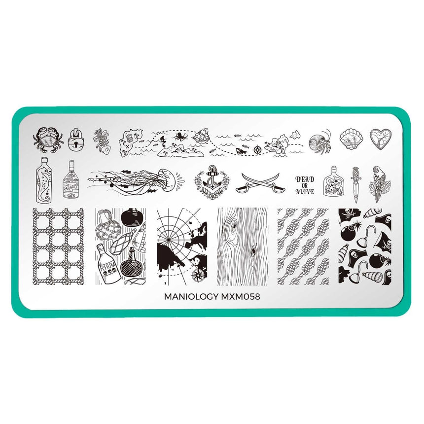 High Seas: X Marks the Spot (MXM058) - Nail Stamping Plate