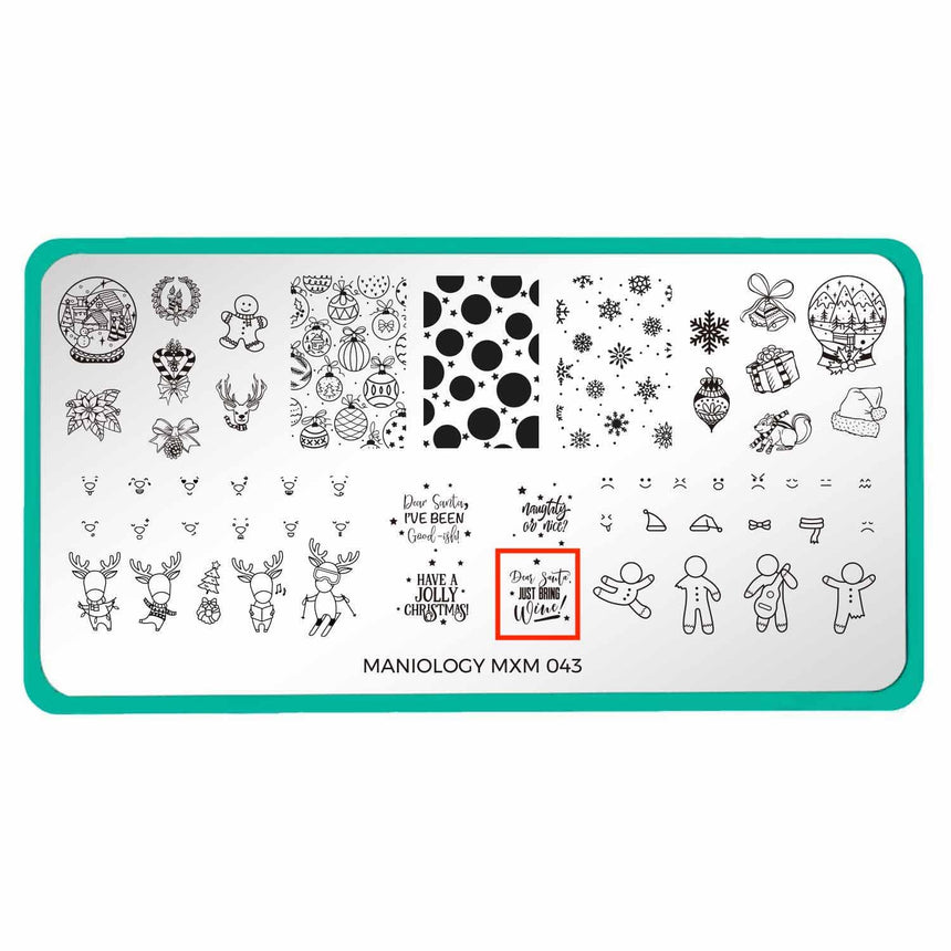 Snow Day: Holiday Makers (MXM043) - Nail Stamping Plate (CLEARANCE)
