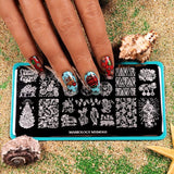 Tropical Holiday: Deck the Palms (MXM068) - Nail Stamping Plate