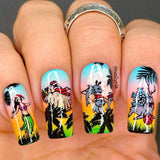 Tropical Holiday: Deck the Palms (MXM068) - Nail Stamping Plate