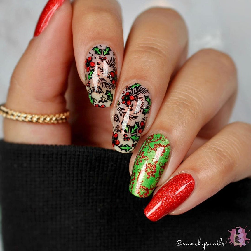 Tropical Holiday: Deck the Palms (MXM068) - Nail Stamping Plate