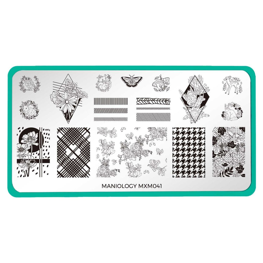 Unraveled: Falling Pieces (MXM041) - Nail Stamping Plate